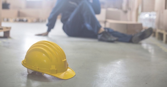 a fallen warehouse worker